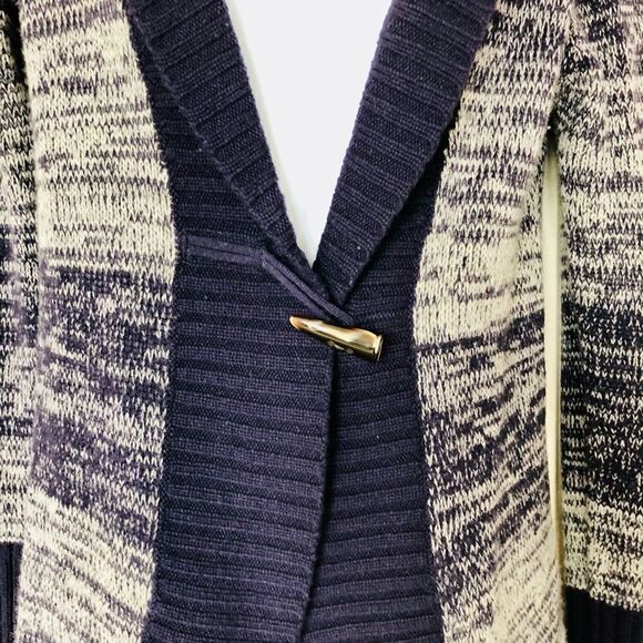 WHO
 Purple Marled Merino Cashmere Cardigan - Picture 2 of 13
